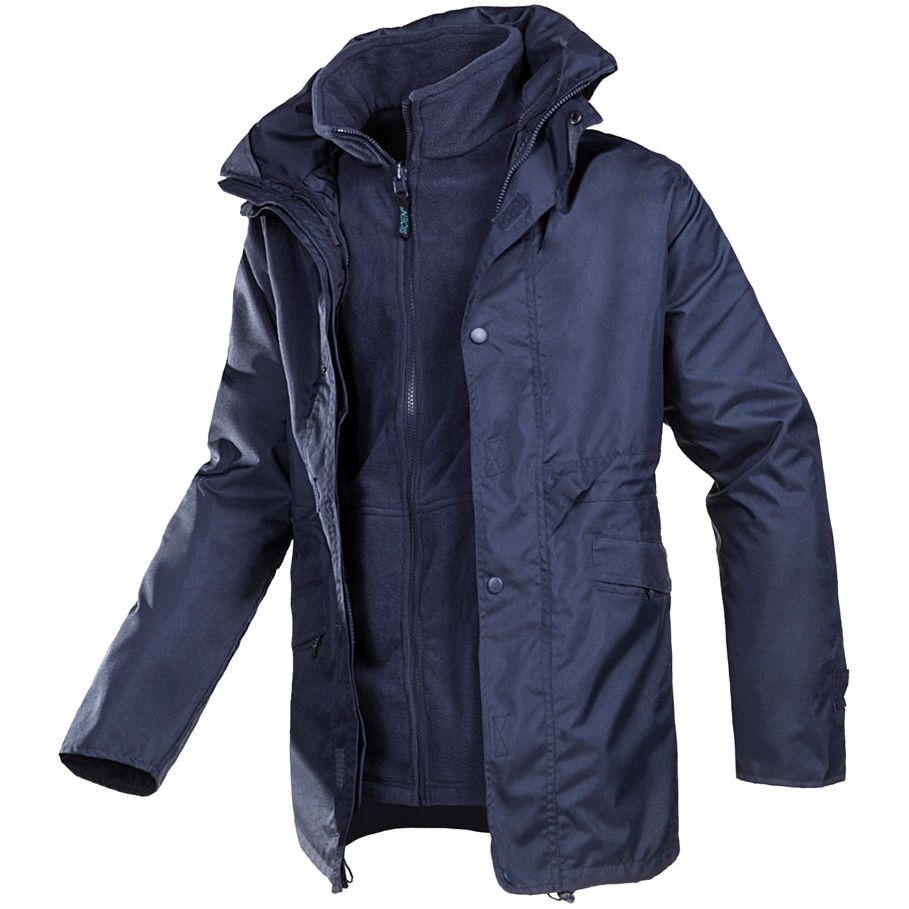 Sioen Sioen 298A Crossfield 3-in-1 parka Dark Slate Gray Parka marineblauw / S,marineblauw / M,marineblauw / L,marineblauw / XL,marineblauw / XXL,marineblauw / 3XL