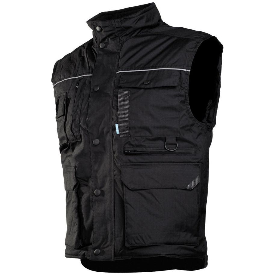 Sioen Sioen 087A Bernex bodywarmer Black Bodywarmer zwart / S,zwart / M,zwart / L,zwart / XL,zwart / XXL,zwart / 3XL