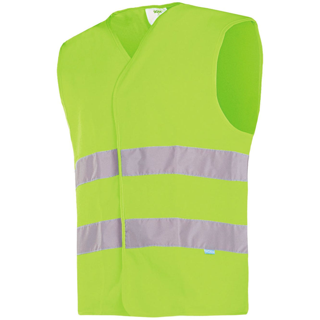 Sioen Sioen 9044 Elba verkeersvest Yellow Green Verkeersvest fluo geel / S,fluo geel / M,fluo geel / L,fluo geel / XL,fluo geel / XXL,fluo geel / 3XL,fluo geel / 4XL,fluo geel / 5XL