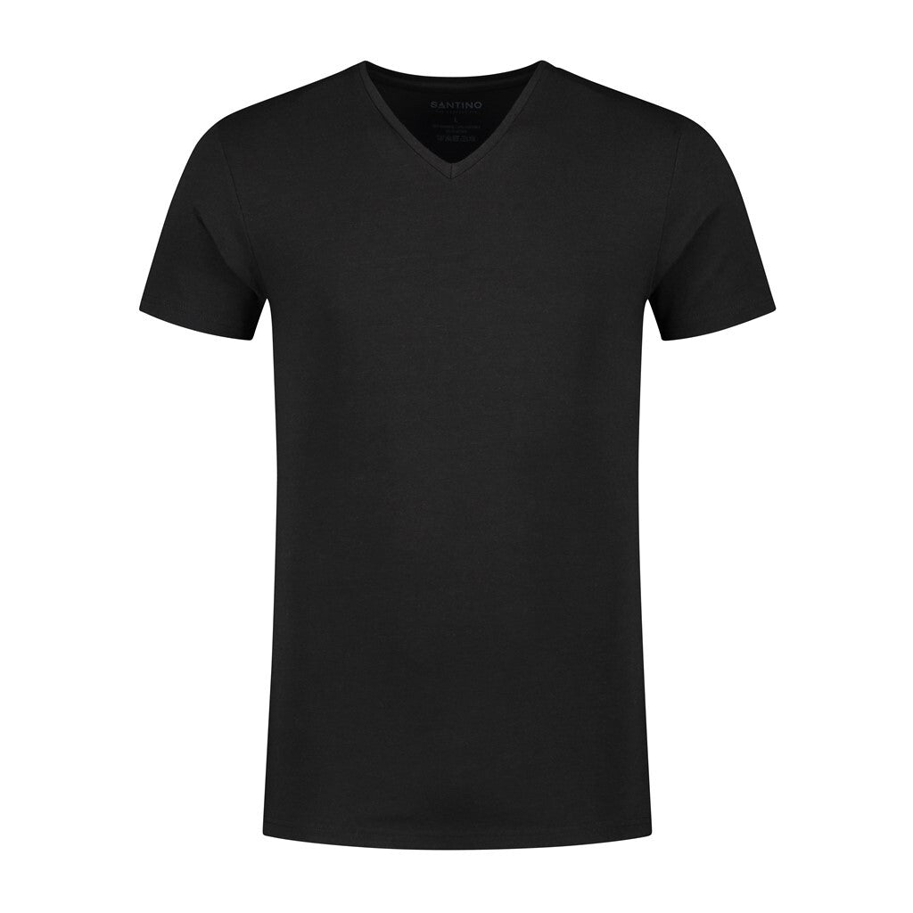 Santino Santino t-shirt Jonaz V-neck Black T-shirt Black / XS, S, M, L, XL, XXL, 3XL, 4XL, 5XL