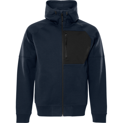 Fristads Sweatshirtjack met capuchon 7831 GKI Dark Slate Gray Capuchonsweaters Donker Marineblauw / XS,Donker Marineblauw / S,Donker Marineblauw / M,Donker Marineblauw / L,Donker Marineblauw / XL,Donker Marineblauw / 2XL,Donker Marineblauw / 3XL