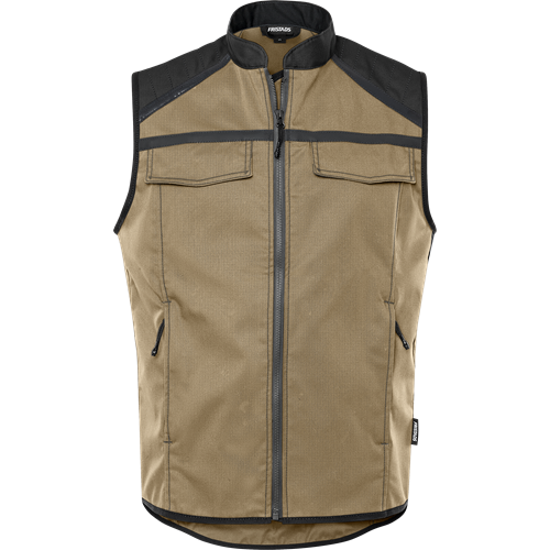 Fristads Vest 5555 STFP Dim Gray Vesten Khaki/Zwart / XS,Khaki/Zwart / S,Khaki/Zwart / M,Khaki/Zwart / L,Khaki/Zwart / XL,Khaki/Zwart / 2XL,Khaki/Zwart / 3XL,Khaki/Zwart / 4XL