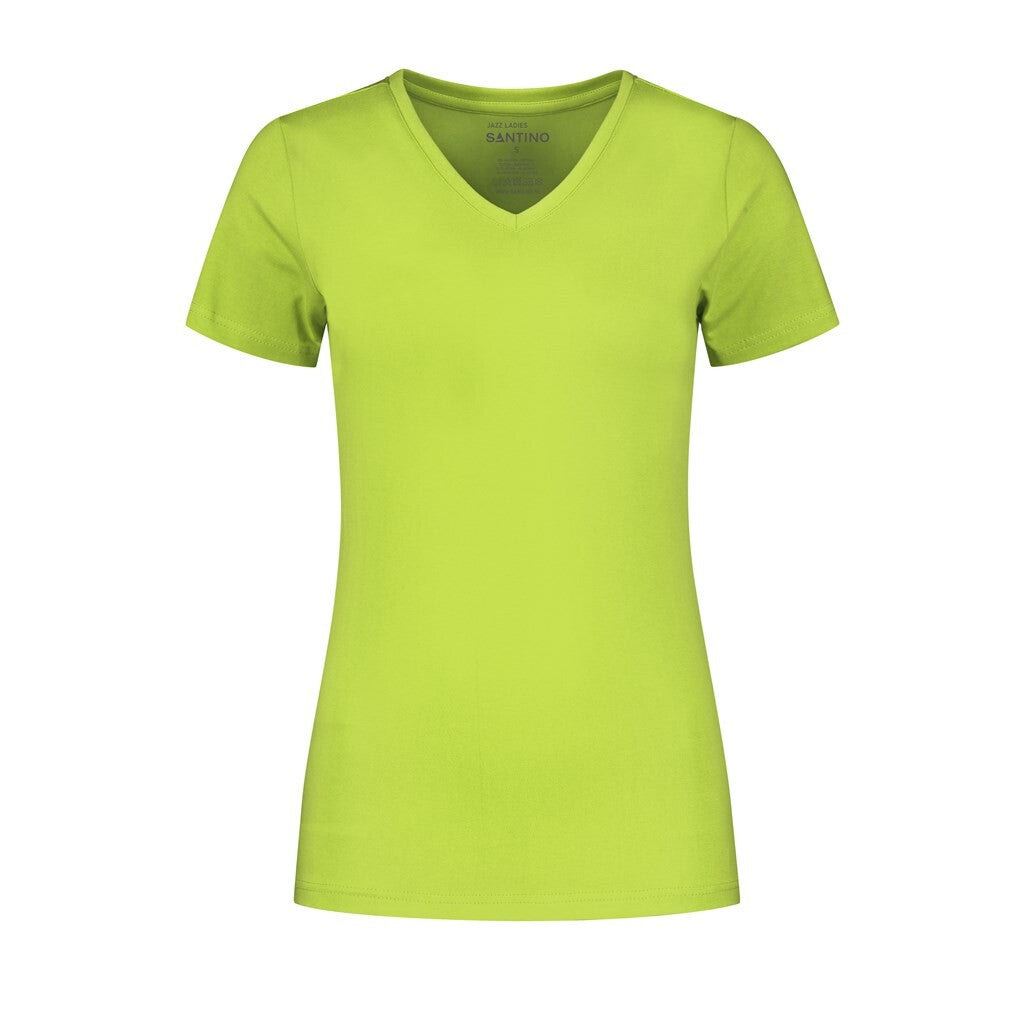 Santino Santino t-shirt Jazz Ladies V-neck Yellow Green T-shirt Lime / XS, S, M, L, XL, XXL