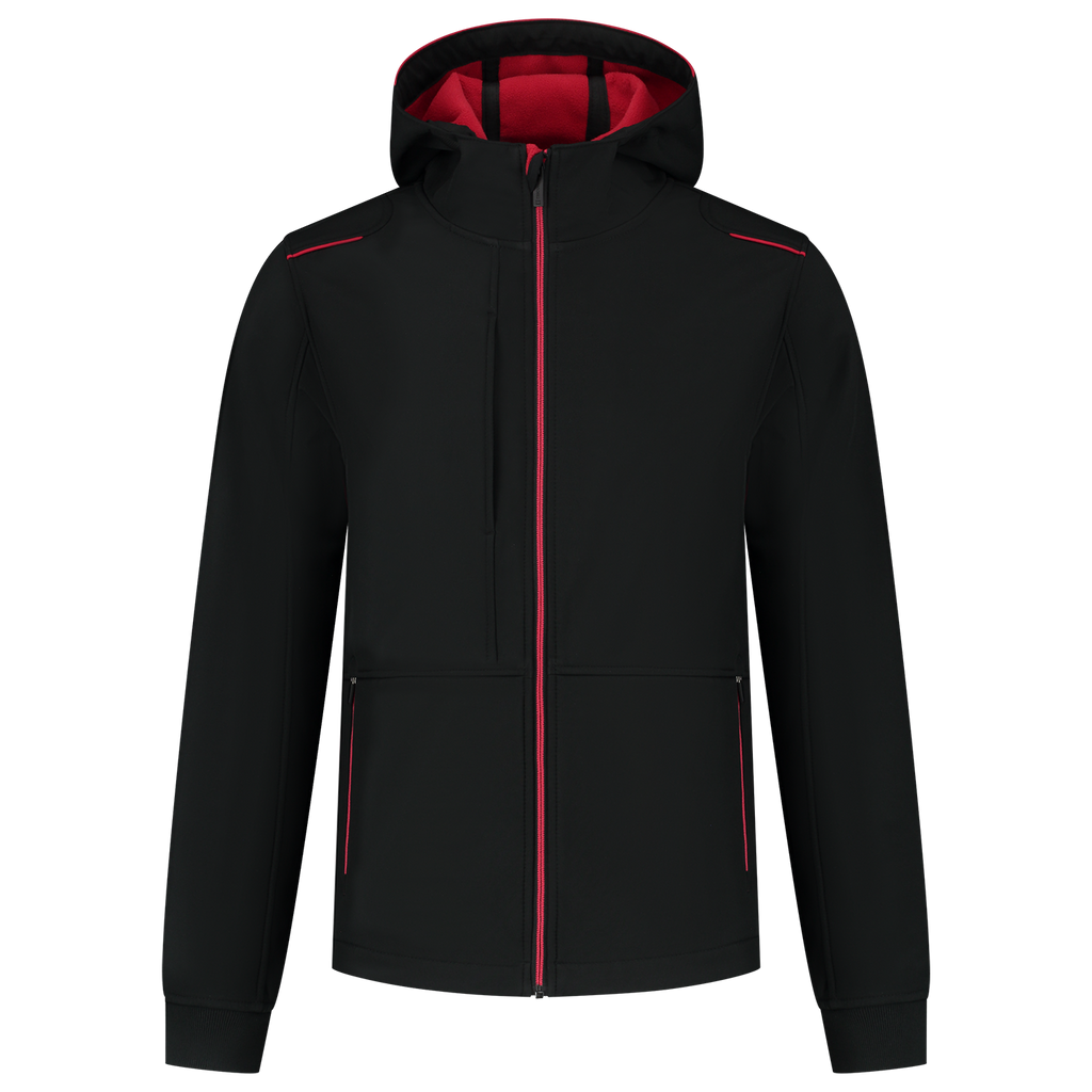 Tricorp Softshell Capuchon Accent 402705 Black Jassen BlackRed / 3XL,BlackRed / L,BlackRed / M,BlackRed / S,BlackRed / XL,BlackRed / XS,BlackRed / XXL