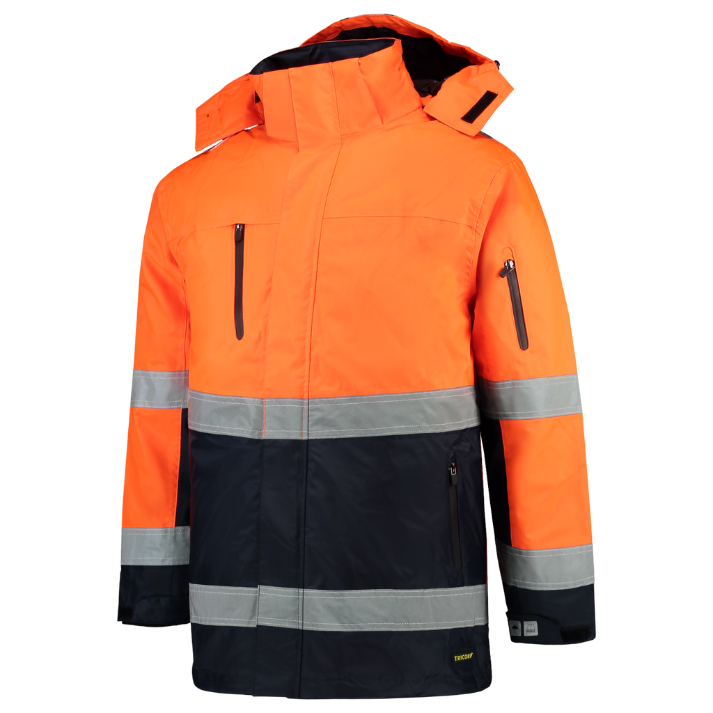 Tricorp Parka ISO20471 Bicolor 403004 Coral Jassen FluororangeNavy / XS,FluororangeNavy / S,FluororangeNavy / M,FluororangeNavy / L,FluororangeNavy / XL,FluororangeNavy / XXL,FluororangeNavy / 3XL,FluororangeNavy / 4XL