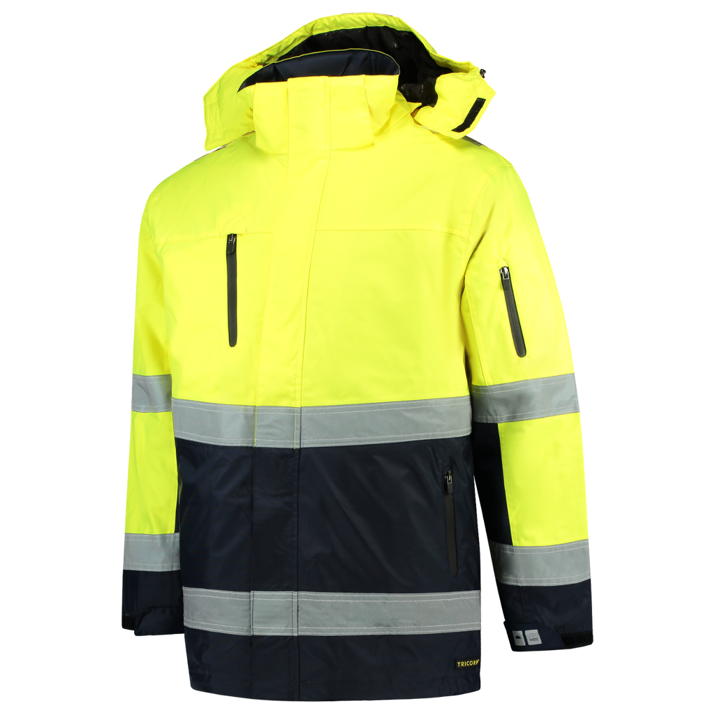 Tricorp Parka ISO20471 Bicolor 403004 Black Jassen FluoryellowNavy / XS,FluoryellowNavy / S,FluoryellowNavy / M,FluoryellowNavy / L,FluoryellowNavy / XL,FluoryellowNavy / XXL,FluoryellowNavy / 3XL,FluoryellowNavy / 4XL