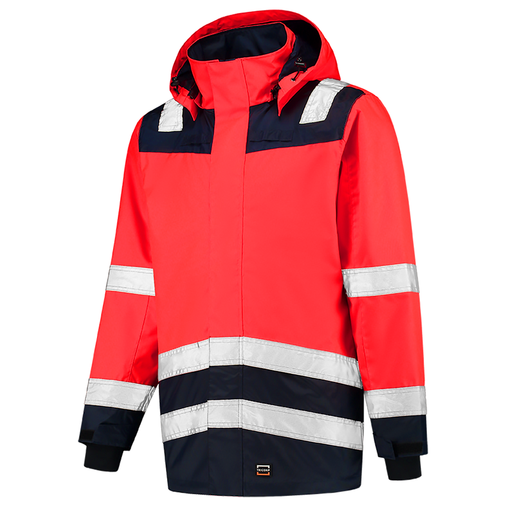 Tricorp Parka High Vis Bicolor 403020 Tomato Jassen FluorredInk / XS,FluorredInk / S,FluorredInk / M,FluorredInk / L,FluorredInk / XL,FluorredInk / XXL,FluorredInk / 3XL,FluorredInk / 4XL