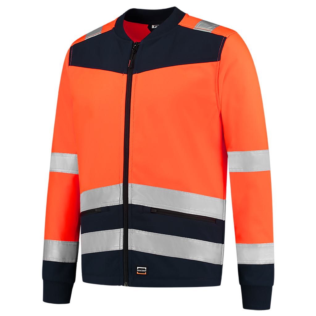 Tricorp Softshell High Vis Bicolor 403021 Tomato Jassen FluororangeInk / XS,FluororangeInk / S,FluororangeInk / M,FluororangeInk / L,FluororangeInk / XL,FluororangeInk / XXL,FluororangeInk / 3XL,FluororangeInk / 4XL