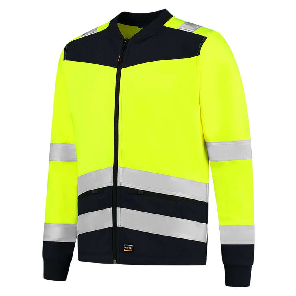 Tricorp Softshell High Vis Bicolor 403021 Green Yellow Jassen FluoryellowInk / XS,FluoryellowInk / S,FluoryellowInk / M,FluoryellowInk / L,FluoryellowInk / XL,FluoryellowInk / XXL,FluoryellowInk / 3XL,FluoryellowInk / 4XL