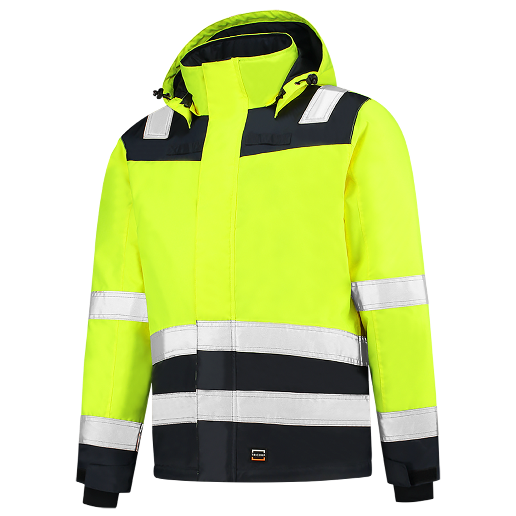 Tricorp Midi Parka High Vis Bicolor 403023 Green Yellow Jassen FluoryellowInk / XS,FluoryellowInk / S,FluoryellowInk / M,FluoryellowInk / L,FluoryellowInk / XL,FluoryellowInk / XXL,FluoryellowInk / 3XL,FluoryellowInk / 4XL