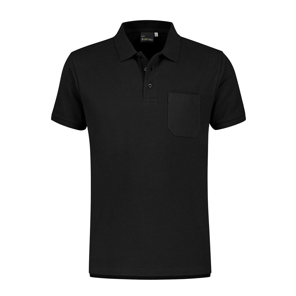 Santino Santino poloshirt Milan Black Poloshirt Black / S, M, L, XL, XXL, 3XL, 4XL, 5XL, 7XL