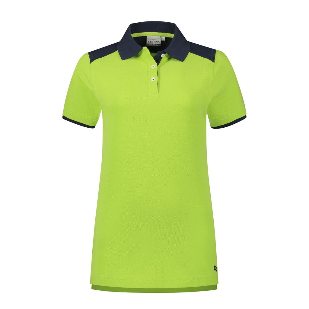 Santino Santino poloshirt Tivoli Ladies Yellow Green Poloshirt Lime / Real Navy / XS, S, M, L, XL, XXL