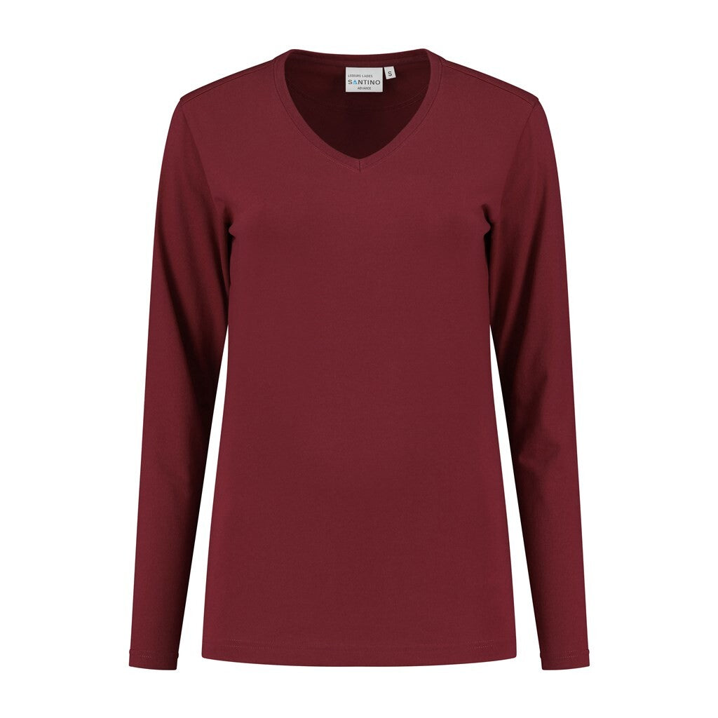 Santino Santino T-shirt Ledburg Ladies Saddle Brown T-shirt Burgundy / XS, S, M, L, XL, XXL, 3XL, 4XL, 5XL, 6XL